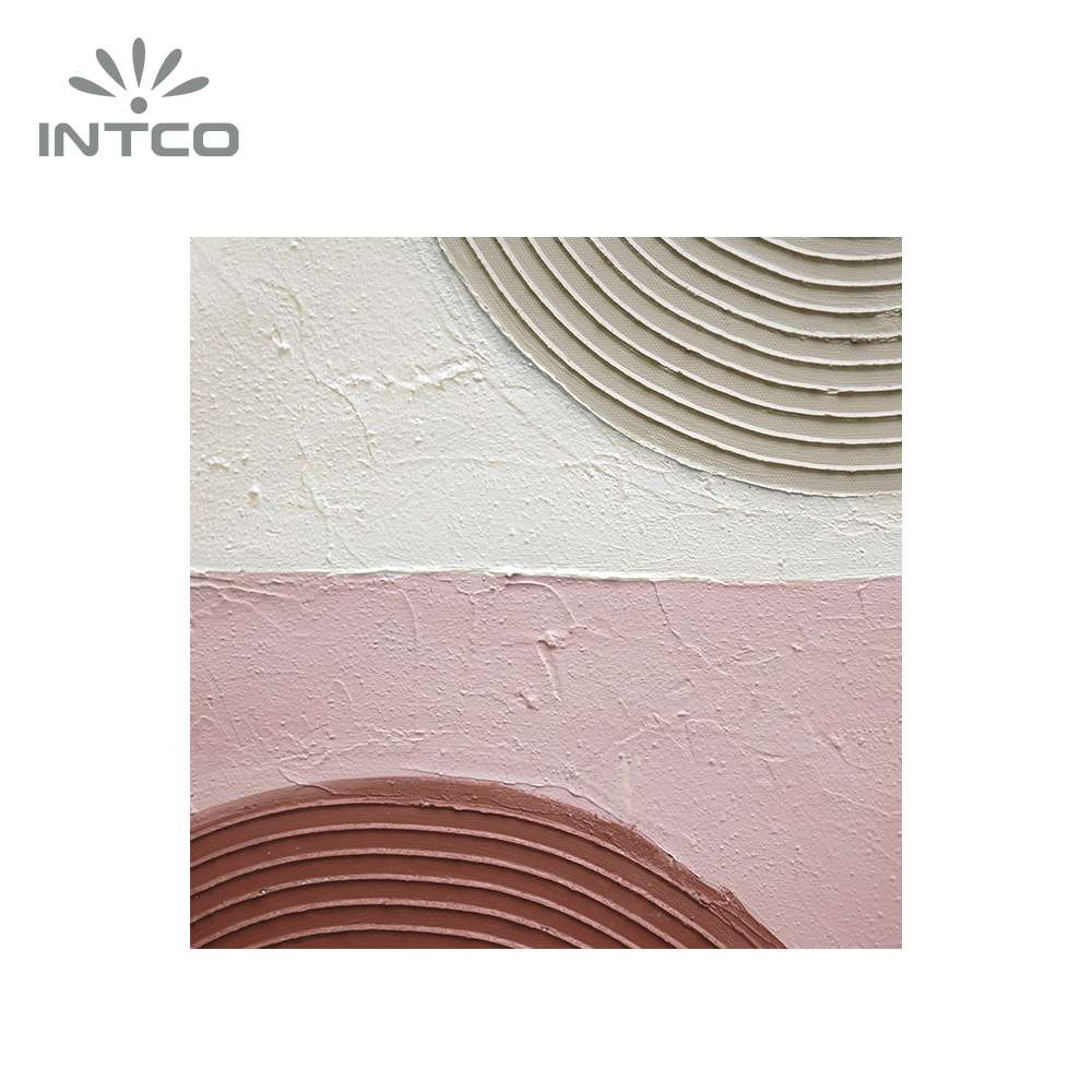 the neutral color details and 3D pattern of Intco abstract canvas wall art